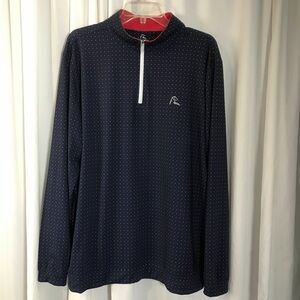 Rhoback Navy Polka Dot 1/4 Zip Pullover